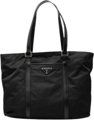 Prada Pre-owned Nylon Tote Bag - Dames - Vintage Shopper - Zwart - ONE Size - Nylon - Vintage