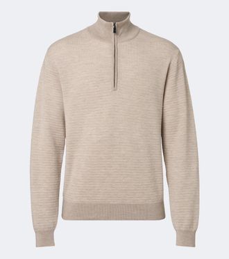 Frescobol Carioca Heitor wool half-zip sweater