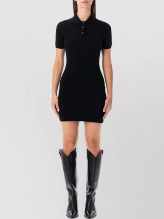 Alexander Wang short sleeve polo knit logo dress