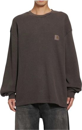 Carhartt Work in Progress L/S Vista Waffle T-Shirt - Heren - Longsleeves - Bruin - XL - Katoen - Tops