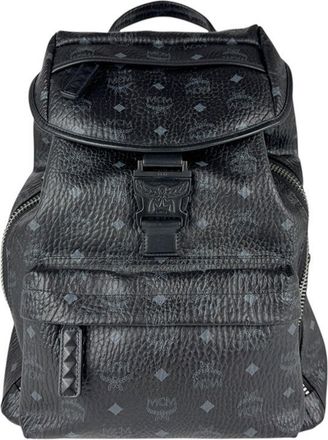 MCM Mcm Black Leather Backpack (Pre-Owned)