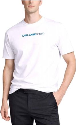 Karl Lagerfeld T-shirt met ronde hals - Heren - T-shirts - Wit - M - Katoen - Tops
