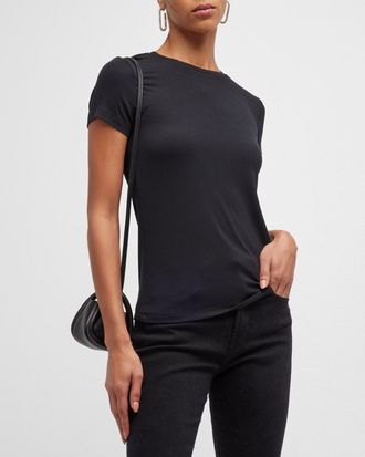 L'agence Ressi Ribbed Short-Sleeve Tee