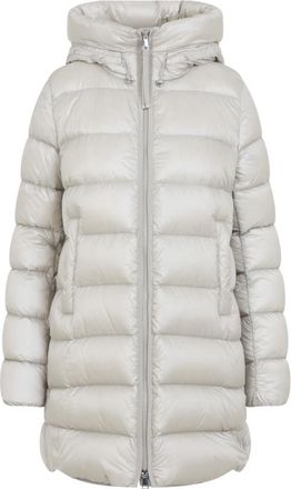 Moncler Ivory Quilted Hood Jacket