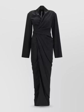 Rick Owens draped wrap long-sleeve gown