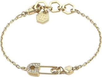 Philipp Plein Bracciale a catena con spilla da balia - Oro
