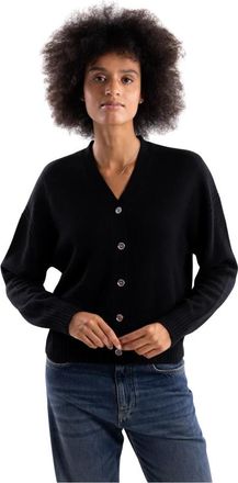Pinko Vienna Cardigan - Dames - Vesten - Zwart - M - Wol - Truien & Vesten