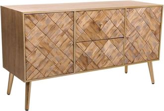 Wanderlust Deco Mueble bajo de madera marrón 118x41x65