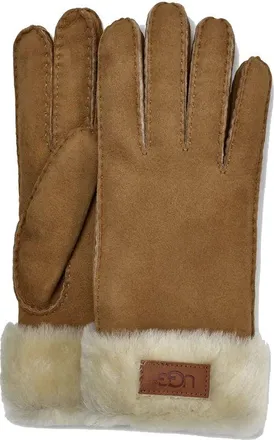 UGG Womens Ugg Turn Cuff Gloves - Tan - Size Large