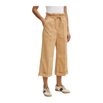 Pinko Pinko, Dames, Broeken, Beige, Maat: S Katoen