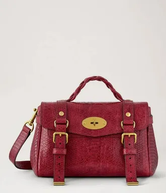 Mulberry Mini Alexa gewaxte slangenprint