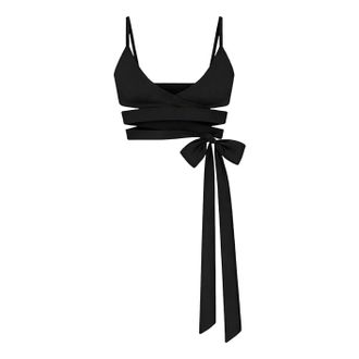 Nike (WMNS) Nike x SKIMS Matte Wrap Front Bra Obsidian SLSLS10255W-OBD