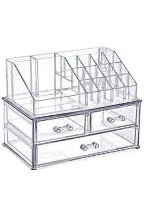 Boxxx Make-Up-Set, Transparent, Kunststoff, 13.5x13x18 cm, Badaccessoires, Sonstige Badaccessoires