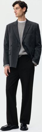 H&M Relaxed Fit Trousers in Black at Nordstrom, Size Xx-Large