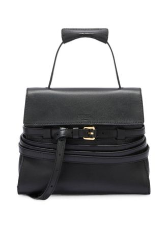 Moschino Black Structured Flap Shoulder Bag