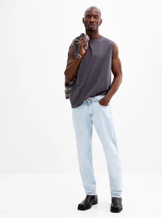 Only & Sons Mens Weft bleached jean Straight fit
