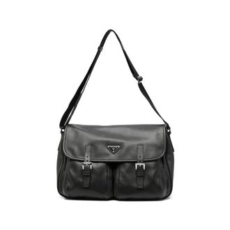 Prada Re-Nylon Leather Shoulder Bag