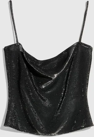 Gucci Jersey Top With Iridescent Effect, Black, Ready-to-wear