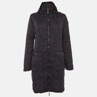 Emporio Armani Black Nylon Puffer Coat
