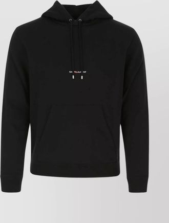 Saint Laurent logo-print cotton hoodie