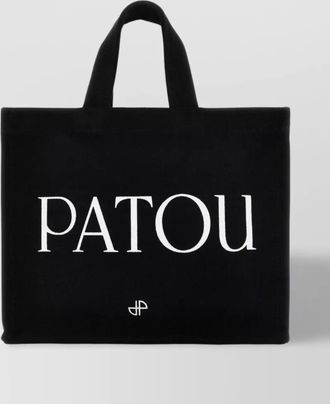 Patou cotton logo-print tote bag