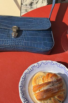 Maeve Faux-Leather Croc Purse