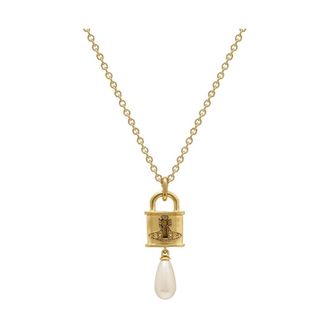 Vivienne Westwood Celestia Small Pendant Necklace - female - Vivienne Westwood - Necklaces - Yellow - ONE SIZE - Accessories