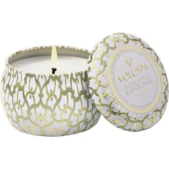 Voluspa Eucalyptus & White Sage Mini Tin Candle at Nordstrom