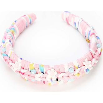Adiba Cotton Candy Headband in White at Nordstrom