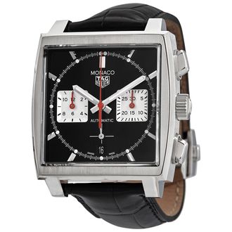 Tag Heuer Pre-owned Tag Heuer Monaco Chronograph Automatic Black Dial Mens Watch CBL2113.FC6177