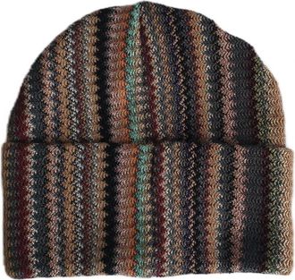 Missoni Kleurrijke Geometrische Wintermuts - Dames - Hoeden - Veelkleurig - ONE Size - Wol - Accessoires