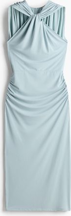 H&M Drapiertes Jerseykleid - Turquoise