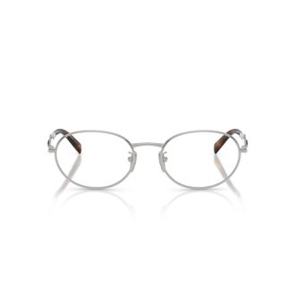 Prada 0pr D53vd Oval Silver Metal Frame Eyeglasses