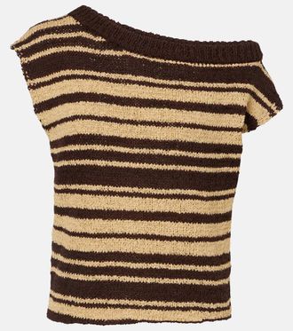 Faithfull The Brand Micah striped cotton-blend top