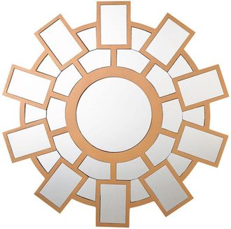 Beliani Wall Mirror ROZEL 80 cm 80 cm Golden Brown