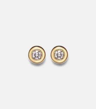 David Yurman Pav&eacute; 18kt gold earrings with diamonds