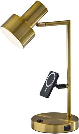 Adesso Rowe Supercharger LED Desk Lamp in Antique Brass at Nordstrom
