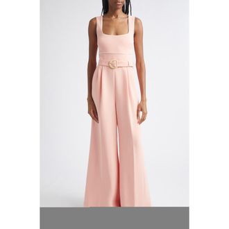 Reiss Dia Piping Detail Jumpsuit in Pink at Nordstrom, Size 14 Us