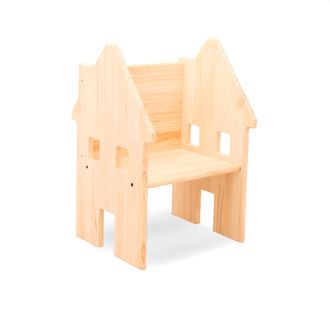 Really Nice Things Silla de pino macizo de color madera natural casa Montessori