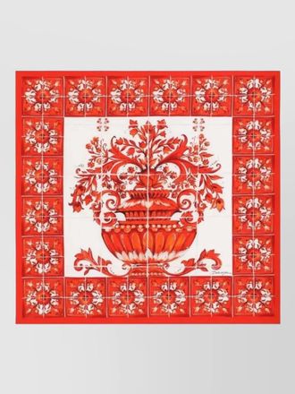 Dolce & Gabbana silk majolica print scarf
