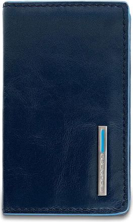 Piquadro Visitekaarthouder - Heren - Portefeuilles - Blauw - ONE Size - Leer - Accessoires