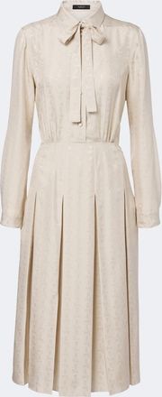 Gucci Abito chemisier in seta jacquard pliss&eacute;