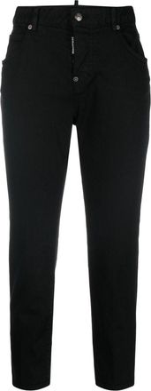 Dsquared2 mid-rise cropped jeans - women - Spandex/Elastane/Cotton/Elastane - 38 - Black