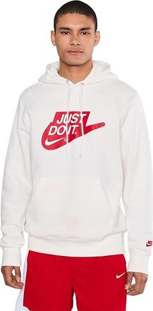 Nike Sportswear Club Fleece Hoodie Mens Sweatshirt Sail/Sail/University Red : 2XL, Cotton/Fleece/Polyester