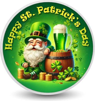 OEM Moneda De Color De 1 Oz Con Saludos Del D&iacute;a De San Patricio De Un Duende Relajado