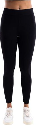 Hinnominate Ribbed Knit Leggings - Dames - Leggings - Zwart - L - Polyester - Broeken