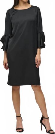 Joseph Ribkoff Boat Neckline Dress In Black