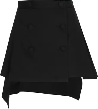 Vivienne Westwood Asymmetric Hem Mini Skirt with Front Button Fastening