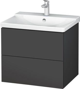 Duravit Duravit L-cube Mueble De Pared 620mm De Ancho, Profundidad 481, 2 Cajones, Se Ajusta A La Altura De P3 Comfort. Art&iacute;culo 233265, Color: Grafito Mate D
