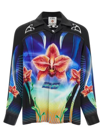 Casablanca Mens Orchid Racer Shirt